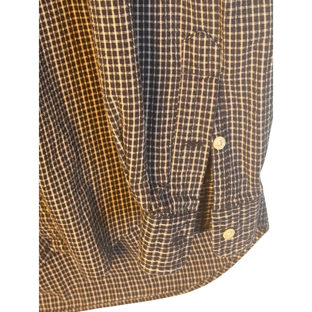 Ralph Lauren Blair Brown Check Shirt Large Old Money Preppy Country Club Cotton - Picture 6 of 10